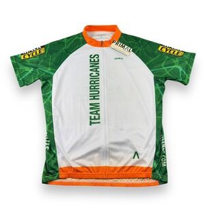NWT Primal Miami Hurricanes Cancer Challenge Mens Sport Cut Raglan Jersey XL